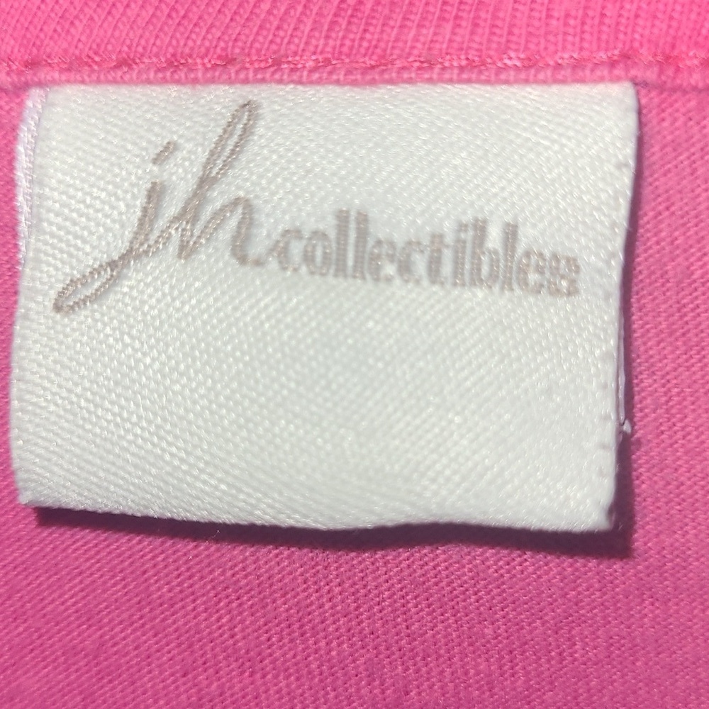 Long sleeve t shirt flower embellishment bright pink 100% Cotton - Picture 5 of 7